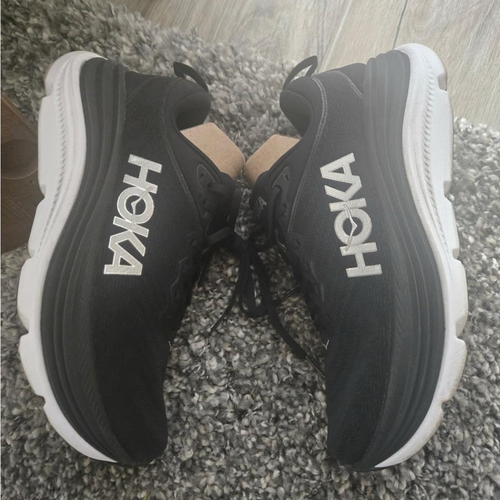 Hoka Gaviota 5 Running Shoe Black and White